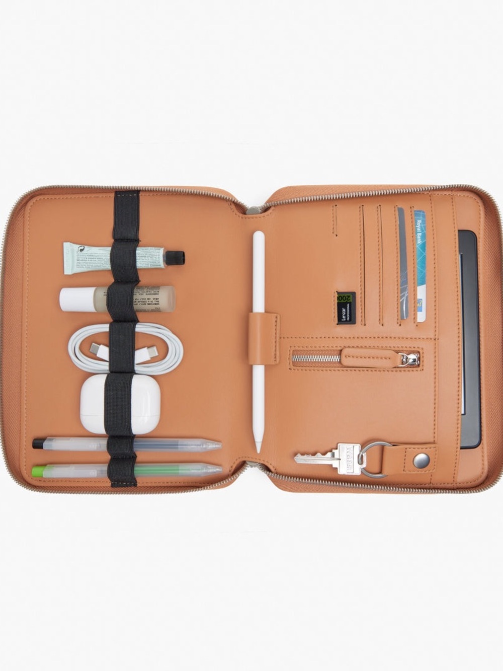 Monos Metro Duffel Saddle Tan with Classic Kit Pouch AND Portfolio Attachments - Picture 4 of 16